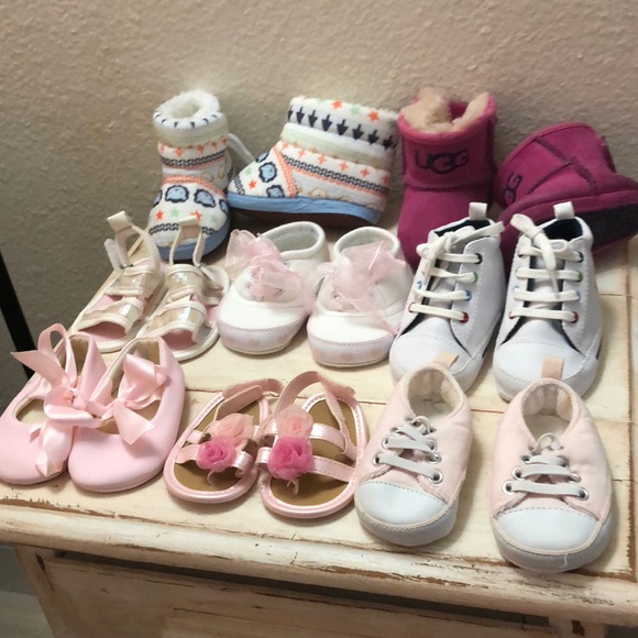Other - NEWBORN INFANT BABY SHOE BUNDLE 0-6 mos